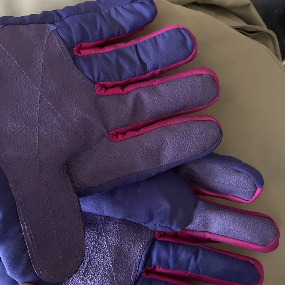 Vintage Saranac Snow Ski Gloves Women/Mens Sz XL Purple Hot Pink Warm 80s 90s